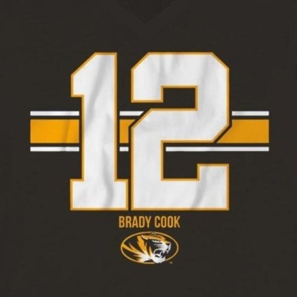 Mizzou Football Brady Cook 12 NCAA College Team Fan Graphic Sports Pride Tee 159 - Picture 2 of 5